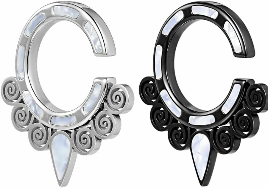 PUNKYOUTH 2Pcs 8G(3Mm) Gothic Scorpion-Shaped Tunnel Plug Gauge Earrings For Stretched Ears Body Piercing Plugs