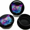 Pierced Republic Pierced Republic Space Cat Ear Plugs - Acrylic - Screw-On - New *Pair* - 8 Sizes Body Piercing Plugs