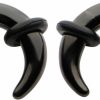 Zaya Body Jewelry Pair Black Steel 00G 0G 2G 4G 6G 8G 10G 12G Ear Plugs Tunnels Tapers Pinchers Horseshoes Gauges Septum Body Piercing Plugs