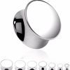 WildKlass Jewelry Solid 316L Surgical Steel Wildklass Saddle Plug (Sold As A Pair) Body Piercing Plugs