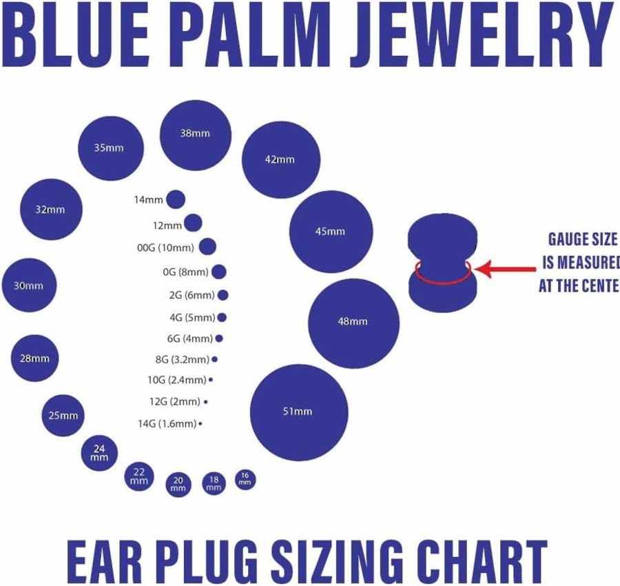 blue palm jewelry Blue Palm Jewelry Pair Of Blood Red Coffin Glass Saddle Plug Double Flare Ear Lobe Plugs E593 Body Piercing Plugs