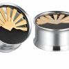 Pierced Republic Pierced Republic Sun Behind Mountains Ear Gauges - Pair Of Stainless Steel Flared Ear Plugs - 6 Size Options Body Piercing Plugs