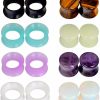 JOYTOYOU Joytoyou 18/16Pc Stone Ear Plugs Double Flare Saddle Stretching Gauges Expander 2G-16Mm Body Piercing Plugs