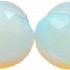 Generic Pair Of Faceted Opalite Stone Double Flare Plugs (Stn-708) Body Piercing Plugs