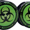 Pierced Republic Pierced Republic Biohazard Symbol Ear Plugs - Acrylic Screw-On - 10 Sizes Pair* Body Piercing Plugs