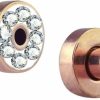 Forbidden Body Jewelry Forbidden Body Jewelry 0G Plugs, 0G Gauges, Gauges For A Wedding, Plug Gauges, Rhinestone Plugs, Rose Gold Ip Surgical Steel Crystal Rimmed Screw Fit Cute Plugs Body Piercing Plugs