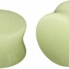 Pierced Republic Glow In The Dark Stone Ear Gauges - Pair Of Stone Double Flared Ear Plugs - 6 Size Options Body Piercing Plugs