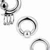 Ocptiy Ocptiy 6G 8G 12G 14G 16G 18G Hinged Septum Rings Gauges Tunnels Plugs Earrings Stretching Kit Surgical Steel Hinged Eyebrow Lip Belly Ring Cliker Helix Tragus Daith Rook Earrings Stretcher Body Piercing Plugs