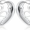 Earblity 0G - 1"(8Mm-25Mm) Stainless Steel Heart Cool Snake Ear Piercing Ear Tunnels Gauges Plugs Stretcher Expander Body Jewelry 2Pcs Body Piercing Plugs