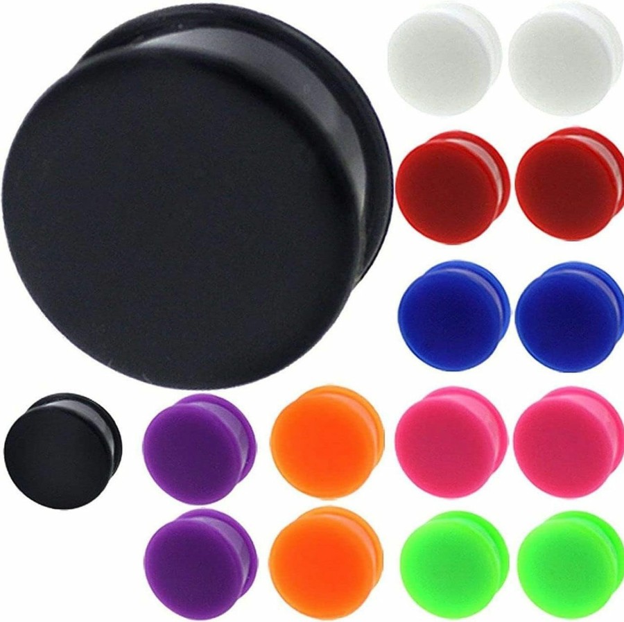 MoDTanOiz Gauges Modtanoiz Gauges (1 Pair Only) Silicone Double Flared Flare Ear Plug Ear Gauge Available Size 8G (3Mm) To 1 3/16\" (30Mm) Please Choose Size And Color Body Piercing Plugs