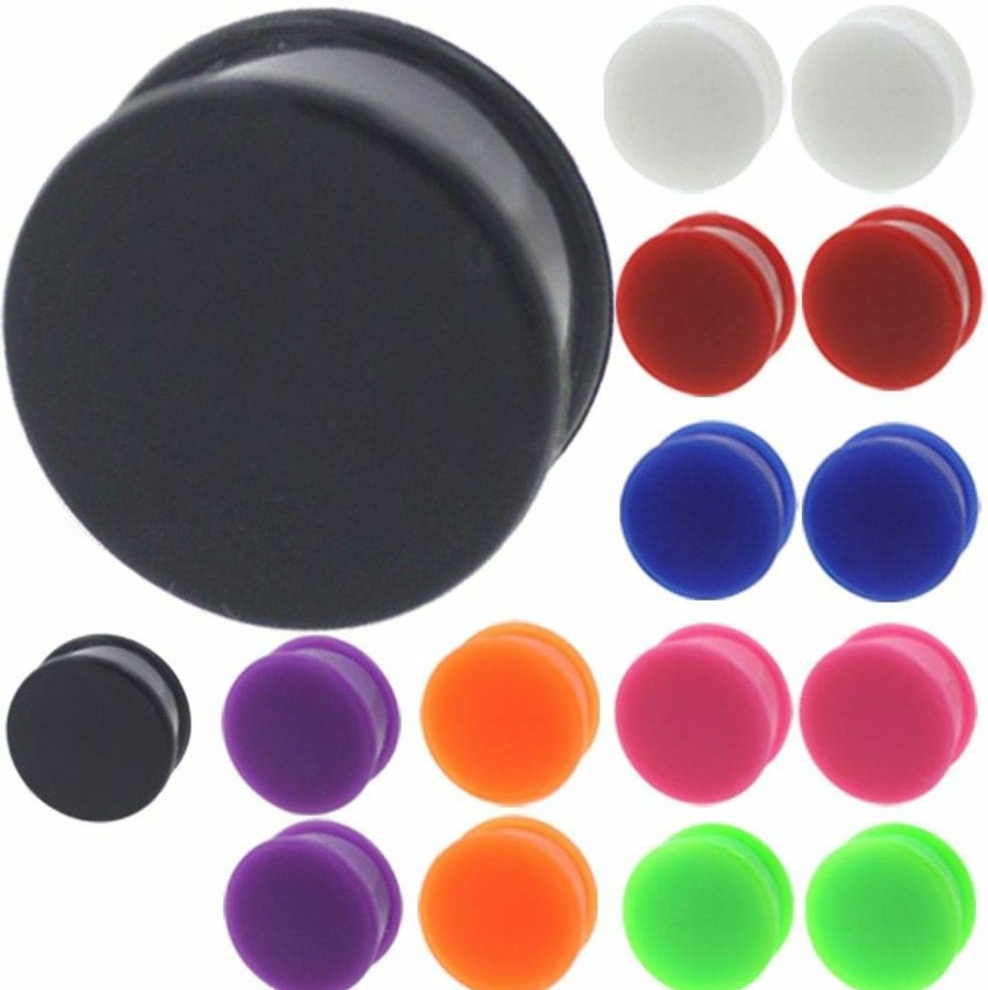 MoDTanOiz Gauges Modtanoiz Gauges (1 Pair Only) Silicone Double Flared Flare Ear Plug Ear Gauge Available Size 8G (3Mm) To 1 3/16\" (30Mm) Please Choose Size And Color Body Piercing Plugs