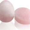 Changgaijewelry Teardrop Rose Quartz Ear Gauges Plugs Tunnels Expanders Stretcher Natural Stone Double Flared Earrings Piercing Body Jewelry (3/4\"(19Mm)) Body Piercing Plugs