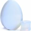 Generic Pair 1-1/2\" (38Mm) Opalite Teardrop Stone Plugs Double Flare Gauges Organic Moonstone White Clear Tunnels (2Pcs) Body Piercing Plugs