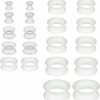 Yaalozei Yaalozei 6G 4G 2G 2G 00G 12Mm 14Mm 16Mm 18Mm 20Mm Ultra Thin Silicone Flexible Flesh Tunnel Expander Stretching Gauge Earlets Plug Set Gauges Kit 10 Pairs Body Piercing Plugs