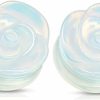 Pierced Owl Pierced Owl - Opalite Rose Carved Into Synthetic Opal Semi Precious Single Side Double Flared Plugs, Sold As A Pair Body Piercing Plugs