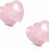 Stuppendux Stuppendux 1Pair Heart Shaped Stone Ear Gauges Body Piercing Plugs Piercing Jewelry For Women And Men 2G-5/8 6-16Mm Body Piercing Plugs