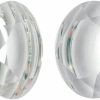 Mystic Metals Body Jewelry Pair Of Clear Faceted Double Flare Glass Plugs (Pg-555) Body Piercing Plugs