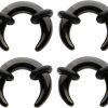 Zaya Body Jewelry Zaya Body Jewelry 8G 10G 12G 14G Black Steel Pinchers For Ears Septum Horseshoe Gauges Body Piercing Plugs