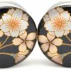 Mystic Metals Body Jewelry Mystic Metals Body Jewelry Large Gauge Flower Style 4 Picture Plugs - Sold As A Pair Body Piercing Plugs