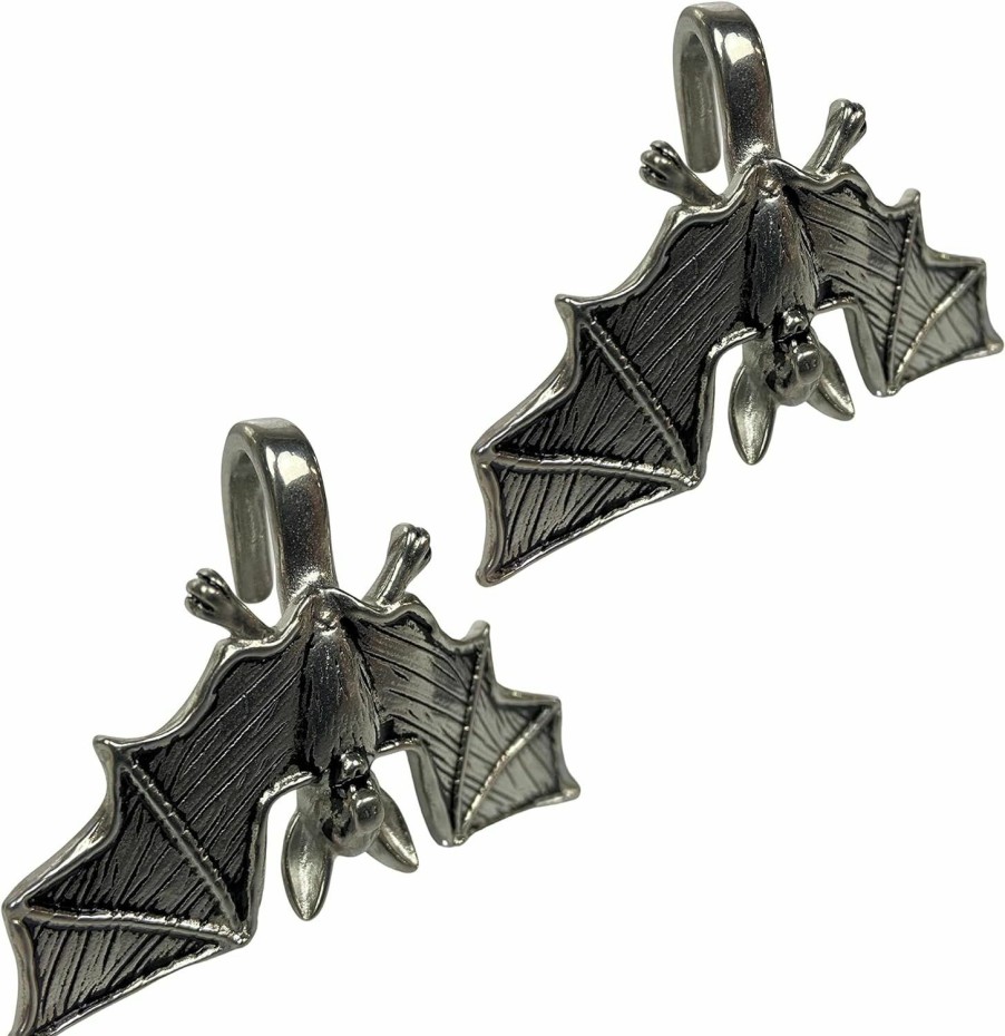 Mystic Metals Body Jewelry Mystic Metals Body Jewelry Pair Of 316L Stainless Steel Hanging Bat Ear Weights (Ps-300) Body Piercing Plugs