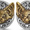 PUNKYOUTH 1 Pair Retro Ear Gauges Screw Fit Plug Flesh Tunnels Cat Fox Elephant Stretcher Earrings Hanger Expander Piercing Jewelry 8Mm-25Mm Body Piercing Plugs