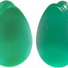 Mystic Metals Body Jewelry Mystic Metals Body Jewelry Pair Of Mint Green Cat Eye Stone Teardrop Plugs (Stn-644) Body Piercing Plugs