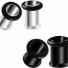 BIG GAUGES Big Gauges 2 Pairs 316L Surgical Steel Black Anodized Single Flared O-Ring Piercing Jewelry Ear Stretching Lobe Plugs Tunnel Earring Body Piercing Plugs