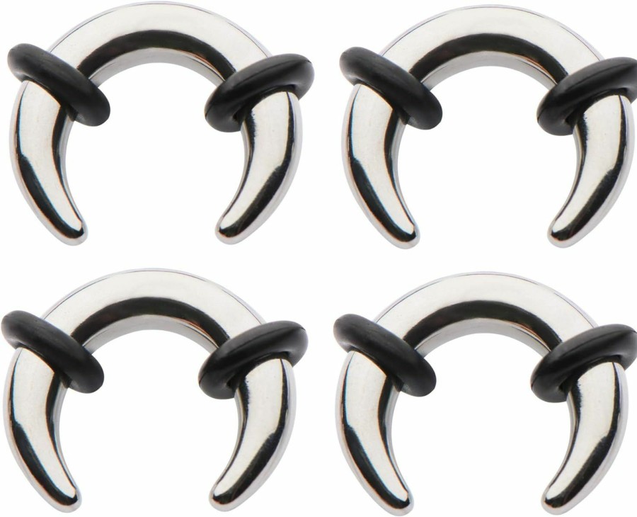 Zaya Body Jewelry Zaya Body Jewelry 8G 10G 12G 14G Steel Pinchers For Ears Septum Horseshoe Gauges Body Piercing Plugs