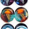 Yungger Yungger One Pair / 3 Pairs Glass Plugs Double Flare Saddle Jellyfish Ear Plugs Kit Gauge 0G-5/8 Inch Body Piercing Plugs