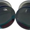 Mystic Metals Body Jewelry Pair Of Iridescent Smokey Glass Single Flare Plugs (Pg-603) Body Piercing Plugs