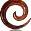 Earth Accessories Premium Wood Taper Gauges | Handmade Spiral Stretchers For Men And Women | Eco-Friendly And Ethical Body Piercing Plugs