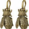 CHUANCI Pair Solid Brass Bee Ear Weights In Tribal Antique Hoop Earring Body Piercing Jewelry Body Piercing Plugs