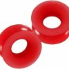 Generic 2Pcs Silicone Red Double Flared Saddle Stretcher Ear Tunnel Gauge Plug Earring Lobe Piercing Jewelry Pick Size Body Piercing Plugs