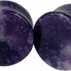 Generic Pair Of Moondevite Stone Double Flare Plugs (Stn-710) Body Piercing Plugs