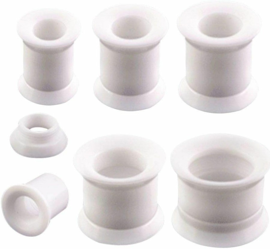 MoDTanOiz - Flesh tunnels Acrylic Double Flared Internally Threaded Screw Fit Flesh Tunnel Ear Plugs Gauges 3Mm - 18M (Pair / 2 Pairs) Body Piercing Plugs