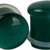 Mystic Metals Body Jewelry Pair Of Teal Cat Eye Single Flare Plugs (Stn-743) Body Piercing Plugs