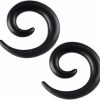 bodyjewellery Bodyjewellery 6G 6 Gauge 4Mm Black Acrylic Ear Plugs Spirals Abiy Ear S Stretching Piercing 2Pcs Body Piercing Plugs