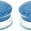 Niaspi Blue Glitter Stone Ear Plugs Gauges Tunnel Expanders Double Flared Stretcher Earrings 6-16Mm Body Piercing Jewelry Body Piercing Plugs