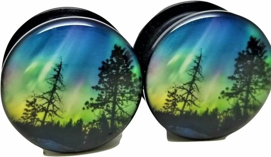 Pierced Republic Pierced Republic Northern Lights Ear Plugs - Acrylic - Screw-On - New *Pair* - 8 Sizes Body Piercing Plugs