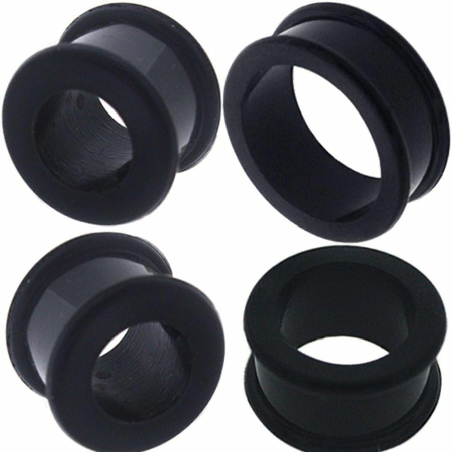 MoDTanOiz - Flesh tunnels Modtanoiz Flexible Silicone Flesh Tunnel Double Flared Ear Plug Piercing Available Size 8G (3Mm) To 1 3/16\" (30Mm) Please Choose Size And Color (1 Pair Only) Body Piercing Plugs