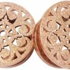 Changgaijewelry Frosted Filigree Flower Ear Plugs Tunnels Expander Gauges Stretcher Earrings Hollow-Out Screw Stainless Steel Piercing Body Jewelry (Rose Gold 00G(10Mm)) Body Piercing Plugs