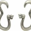 Mystic Metals Body Jewelry Mystic Metals Body Jewelry Pair Of 316L Surgical Stainless Steel Snake Hanger Ear Weight Plugs For Size 2G And Larger (Ps-104) Body Piercing Plugs