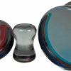 Mystic Metals Body Jewelry Pair Of Iridescent Smokey Glass Double Flare Plugs (Pg-577) Body Piercing Plugs