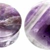 So Scene Soscene Purple Amethyst Organic Stone Ear Plugs Gauges Body Piercing Plugs