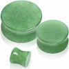 WildKlass Jewelry Wildklass Jewelry Natural Jade Semi-Precious Stone Saddle Plug Body Piercing Plugs