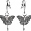 DOEARKO Doearko 2 Pcs Butterfly Ear Dangle Plugs 316 Stainless Steel Ear Hangers Ear Gauges Piercing Plug Pair Selling 2G 0G Body Jewelry Body Piercing Plugs