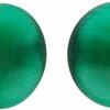 Mystic Metals Body Jewelry Mystic Metals Body Jewelry Pair Of Emerald Green Cat Eye Stone Double Flare Concave Plugs (Stn-671) Body Piercing Plugs