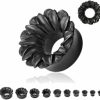 Zaya Body Jewelry Zaya Body Jewelry Pair Of Organic Black Wood Hand Carved Lotus Flower Ear Plugs Gauges 2G 0G 00G 7/16 1/2 9/16 5/8 3/4 7/8 1 Inch Body Piercing Plugs