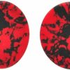 Mystic Metals Body Jewelry Pair Of Synthetic Red And Black Howlite Double Flare Plugs (Stn-656) (26Mm) Body Piercing Plugs