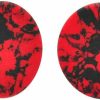 Mystic Metals Body Jewelry Pair Of Synthetic Red And Black Howlite Double Flare Plugs (Stn-656) (7/8\" (22Mm)) Body Piercing Plugs